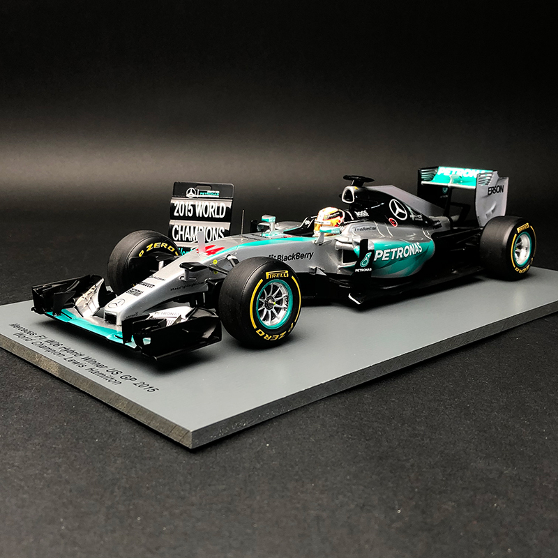 沙沙汽车模型spark118奔驰amg车队w062015美国站f1赛车汉密尔顿