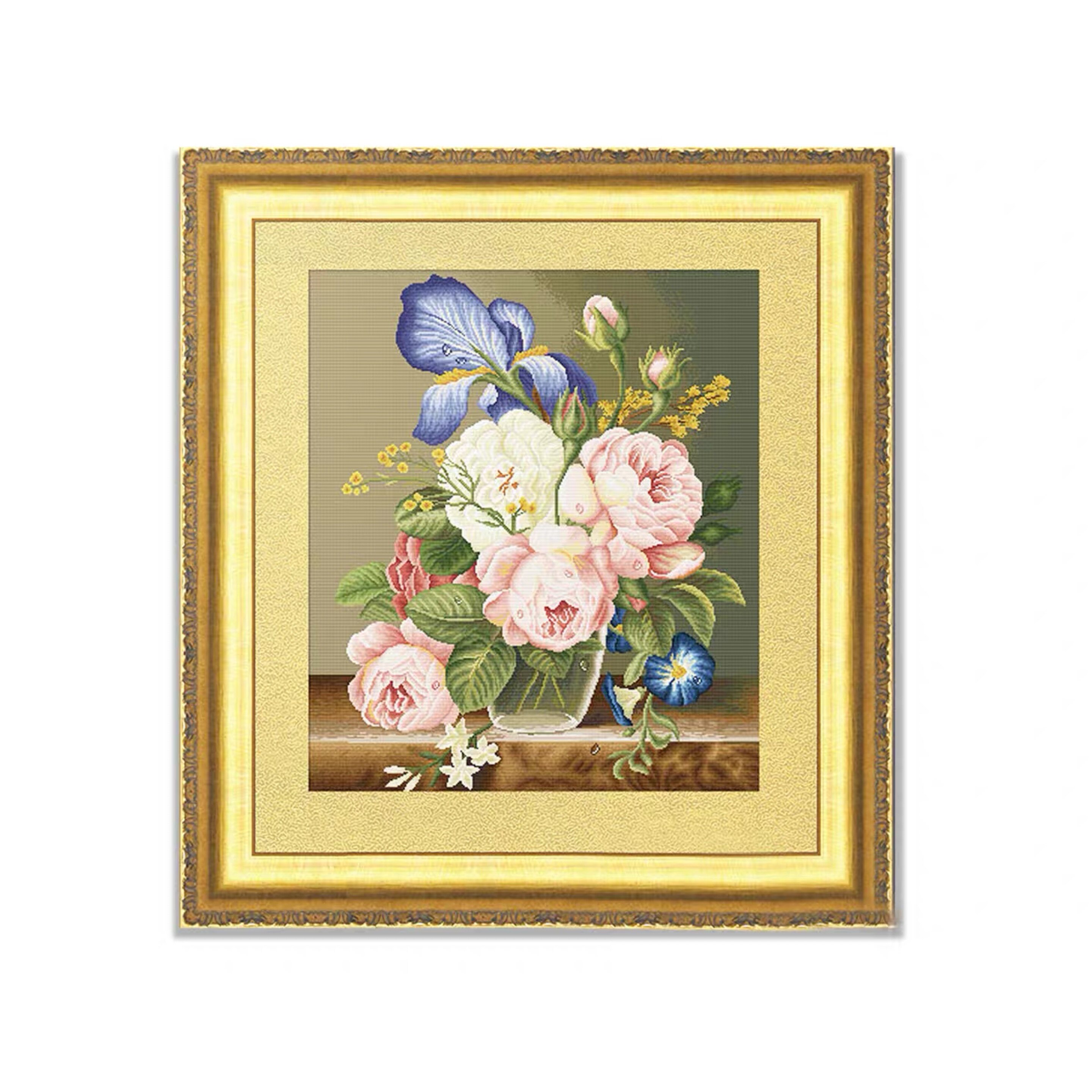 绽放ks十字绣清香花草系列娇艳欲滴蓄意放线2021十字绣套件