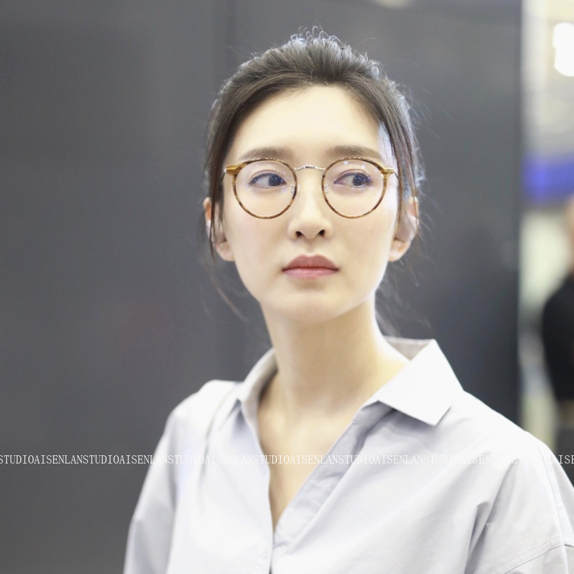 江疏影可配眼镜日系圆形小框文艺复古近视镜框定制成品光学镜