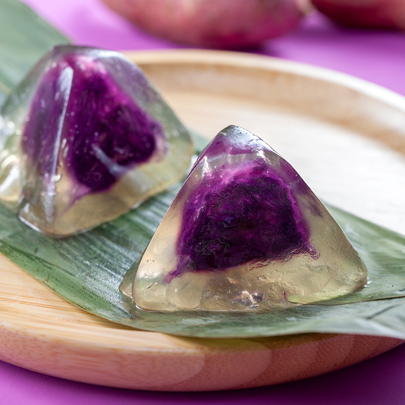 芒果粽子透明水晶粽免煮即新鲜甜棕粽子