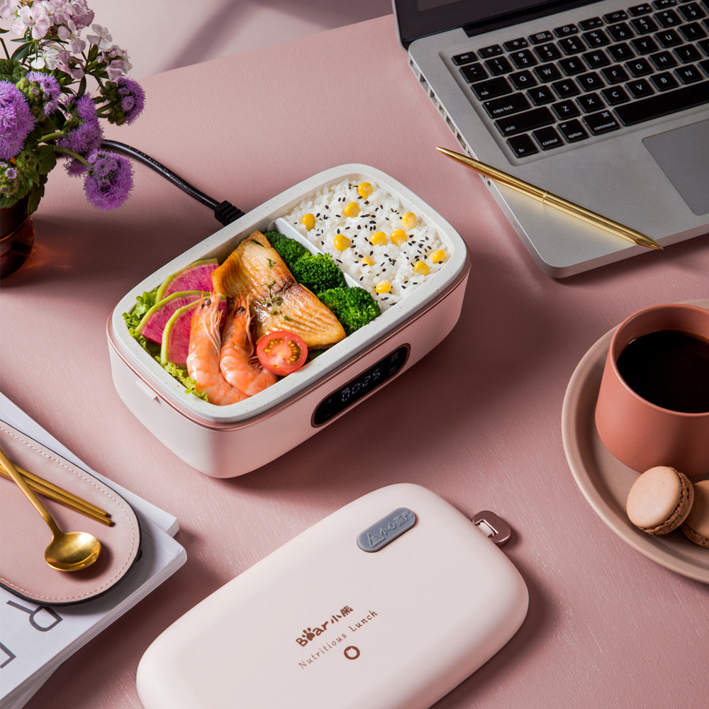小熊电热饭盒保温蒸菜带饭神器上班族多功能加热电热饭盒