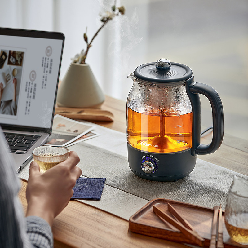 小熊玻璃生煮养生办公室茶普保温煮茶自动喷淋电茶炉