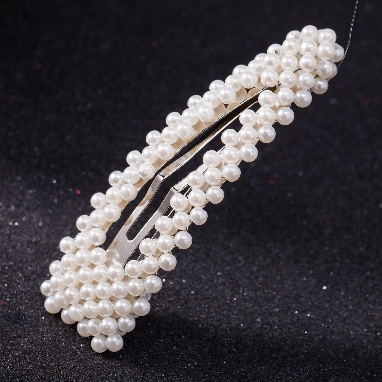 ins珍珠夹儿童卡子bb夹韩国边夹一字夹刘海网红成人发卡夹子头饰