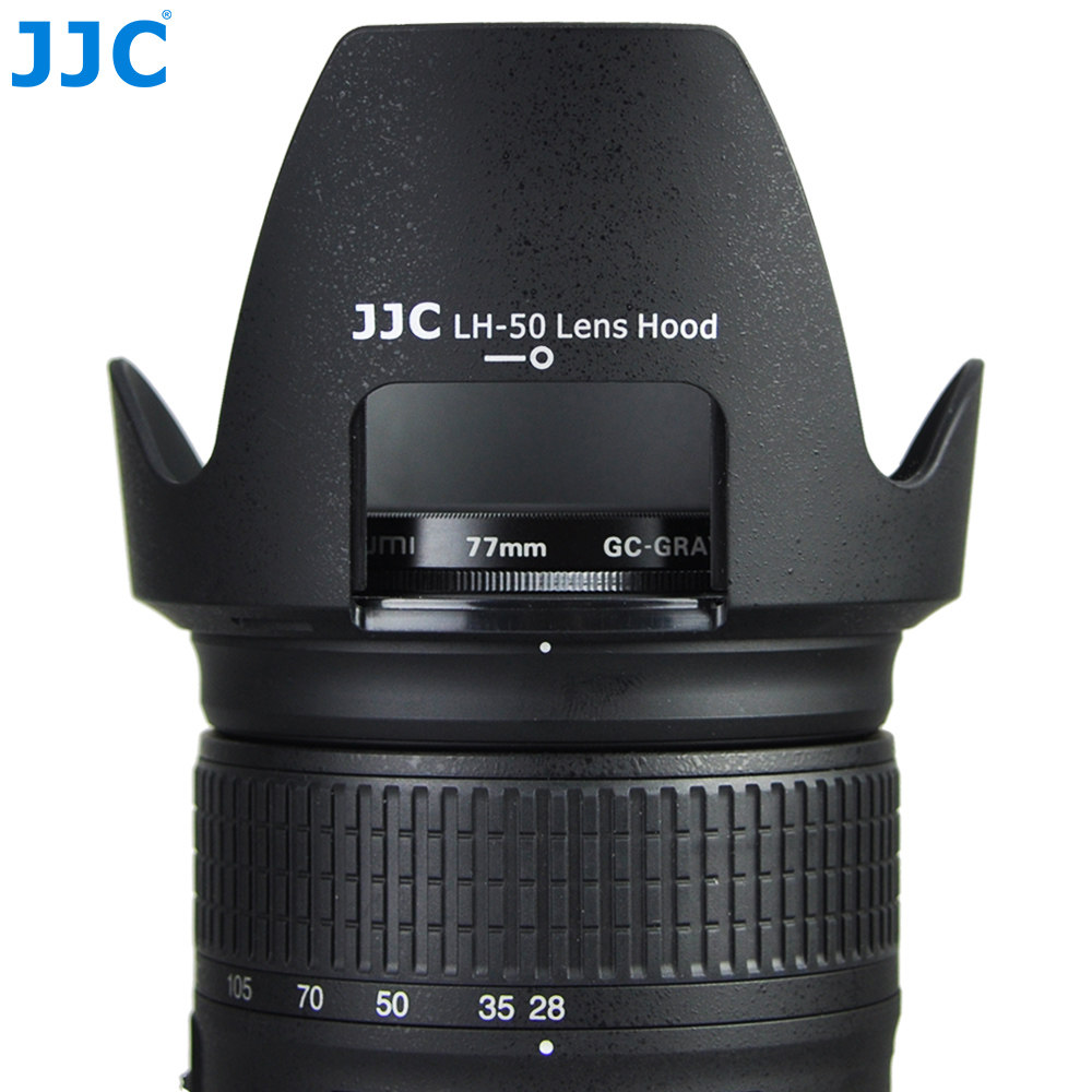 jjc适用尼康hb50遮光相机28300单反镜头28300mm遮光罩
