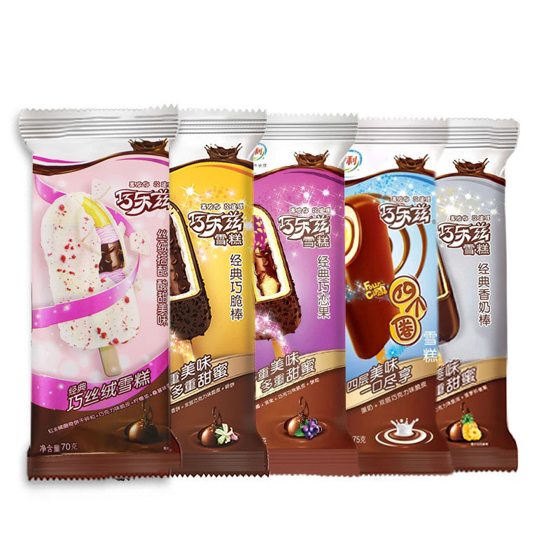 伊利巧乐兹巧榛橘巧脆棒巧恋果巧丝绒四个冰淇淋冰淇淋