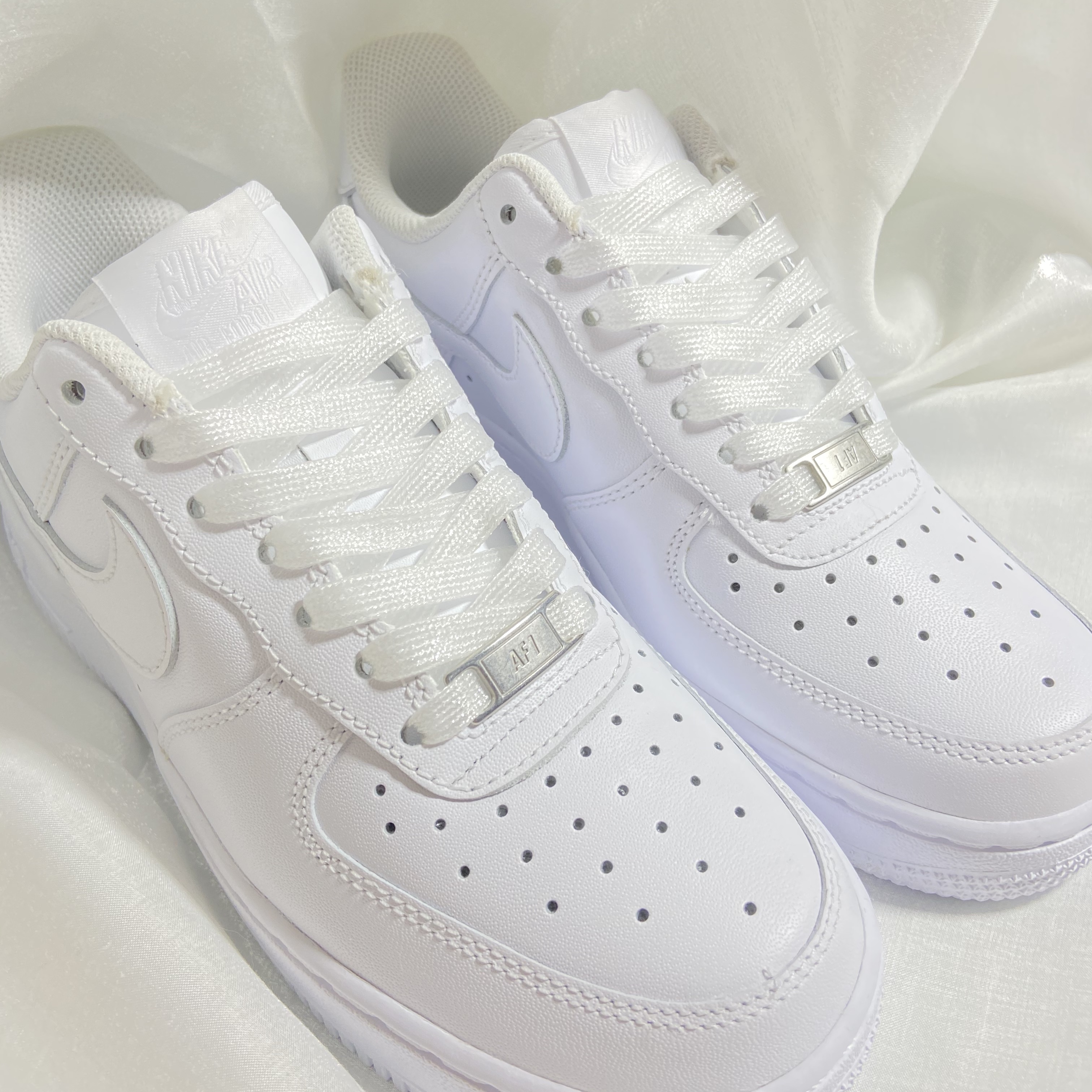 九寸适配空军一号低帮af1宝石金属钻石闪亮闪光鞋带