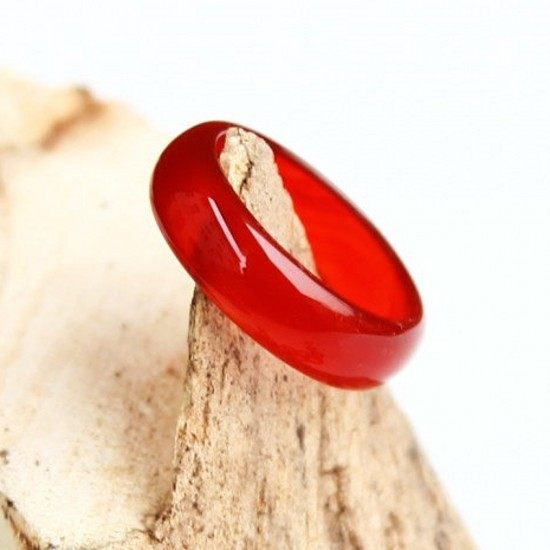 青云轩红玛瑙戒指水晶玉髓扳指南红戒指尾饰品戒情侣指环男女珠宝