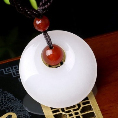 青云轩昆仑玉平平安扣吊坠白色玉石挂件情侣男女其他