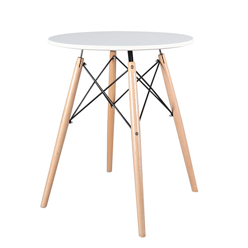 北欧设计师西餐餐桌现代简约伊姆斯桌椅组合圆形家用实木餐桌