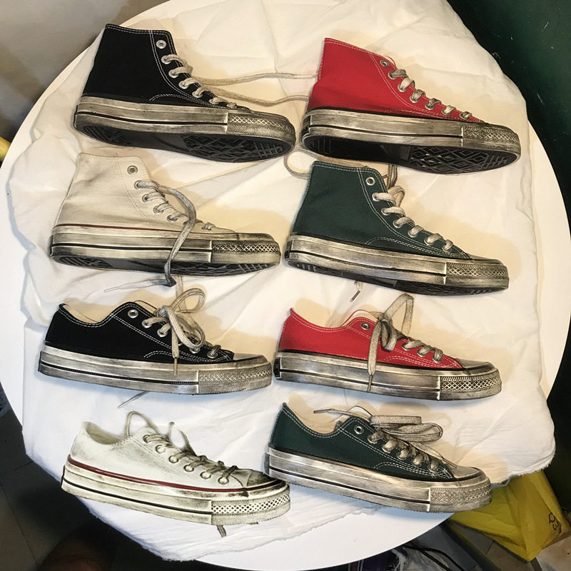 2021新款脏脏鞋女1970s高帮帆布鞋复古小脏百搭帆布鞋