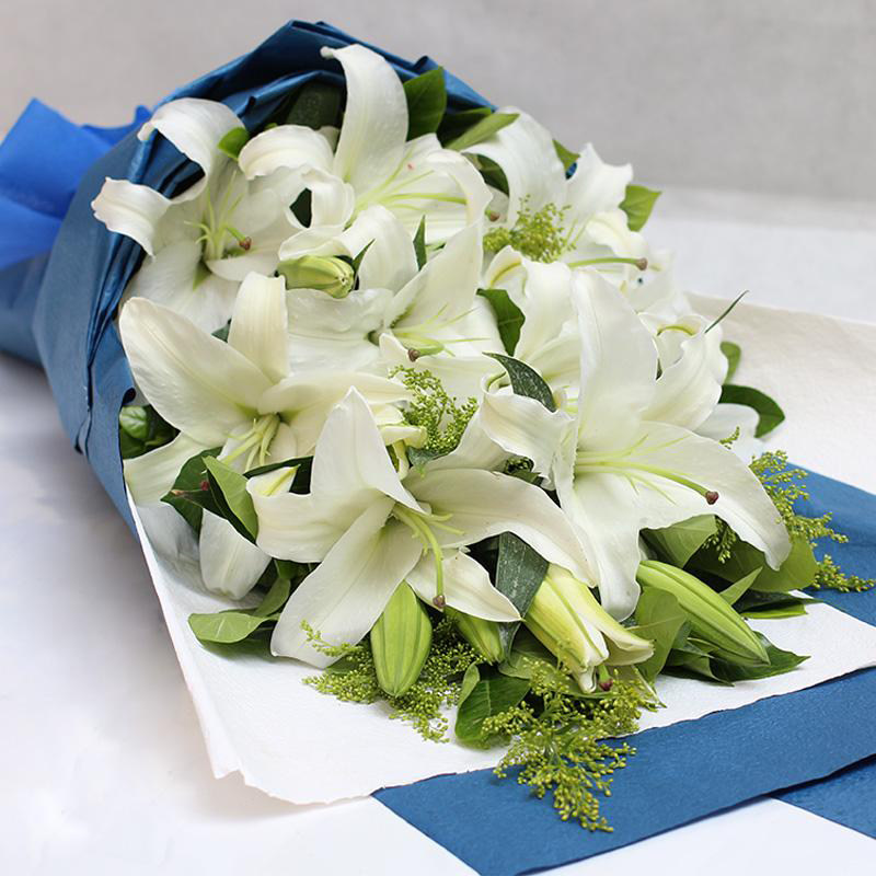 母亲节11朵19朵百合百合花花束长辈节日礼物鲜花速递鲜花速递同城