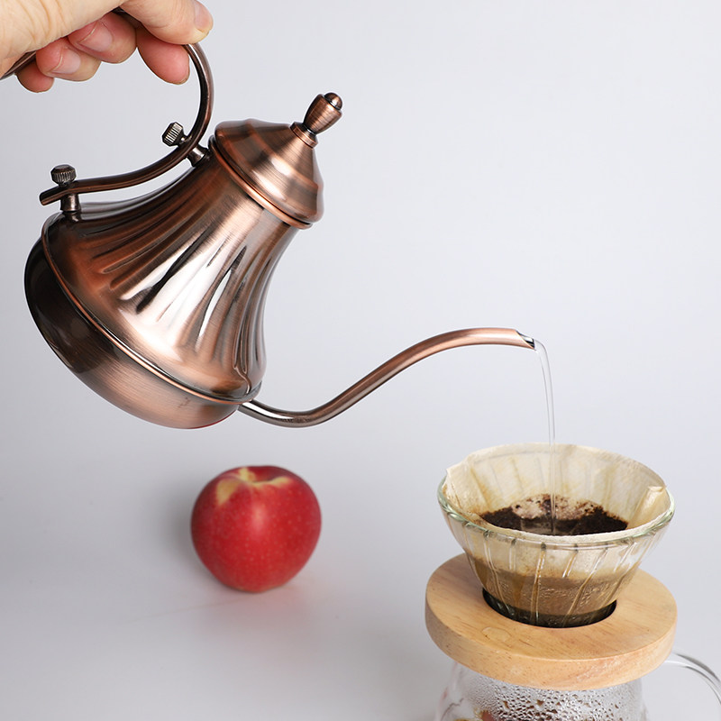 不锈钢手冲咖啡套装宫廷壶长嘴欧式复古细口壶滴漏式冲泡壶咖啡壶