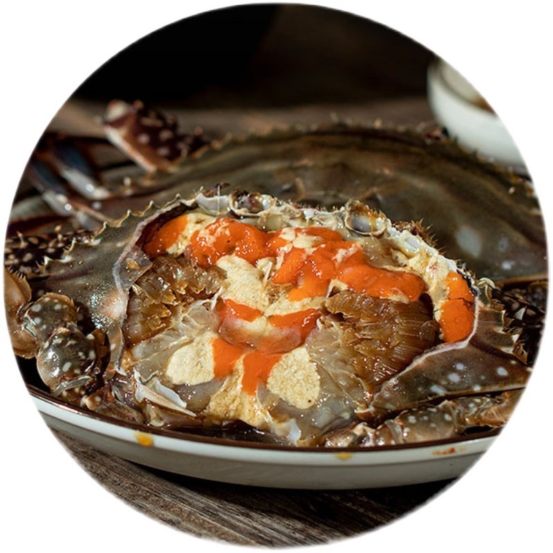 红膏酱母腌蟹蟹螃梭子舟山宁波韩国酱蟹即食蟹类制品