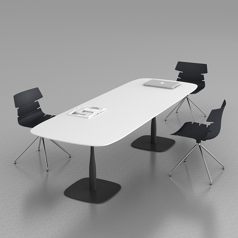 简易会议桌简约现代小型洽谈会客桌椅组合椭圆形长桌开会桌培训桌 - e