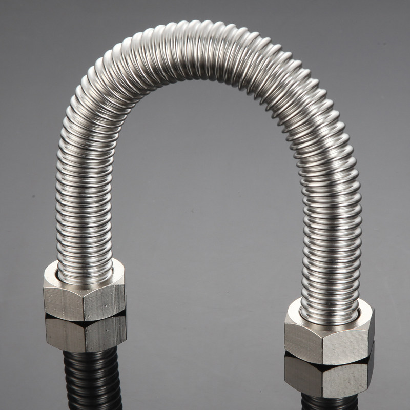 1寸不锈钢波纹管304冷热硬波暖气片金属软管供上水管高压管道水管