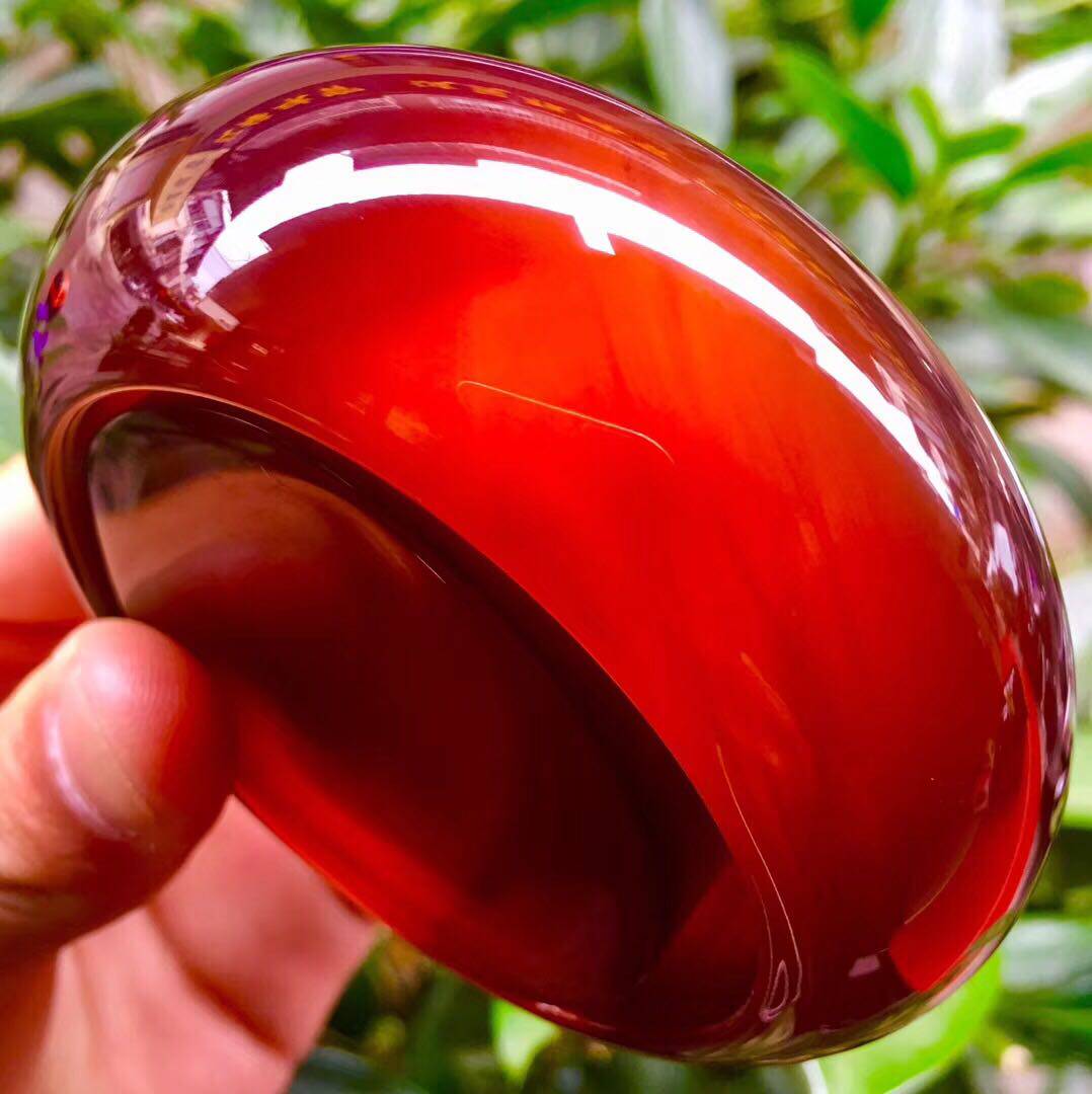 小文琥珀阁缅甸琥珀血珀大手手镯手饰镯子直销手饰