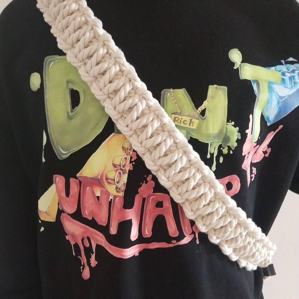 玩物制造vibe麻绳肩带包链stefan风格手工far包带