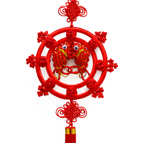 中缘结旗舰店:中缘结 中国结挂件大号客厅精编鱼手工年年有余家居乔迁