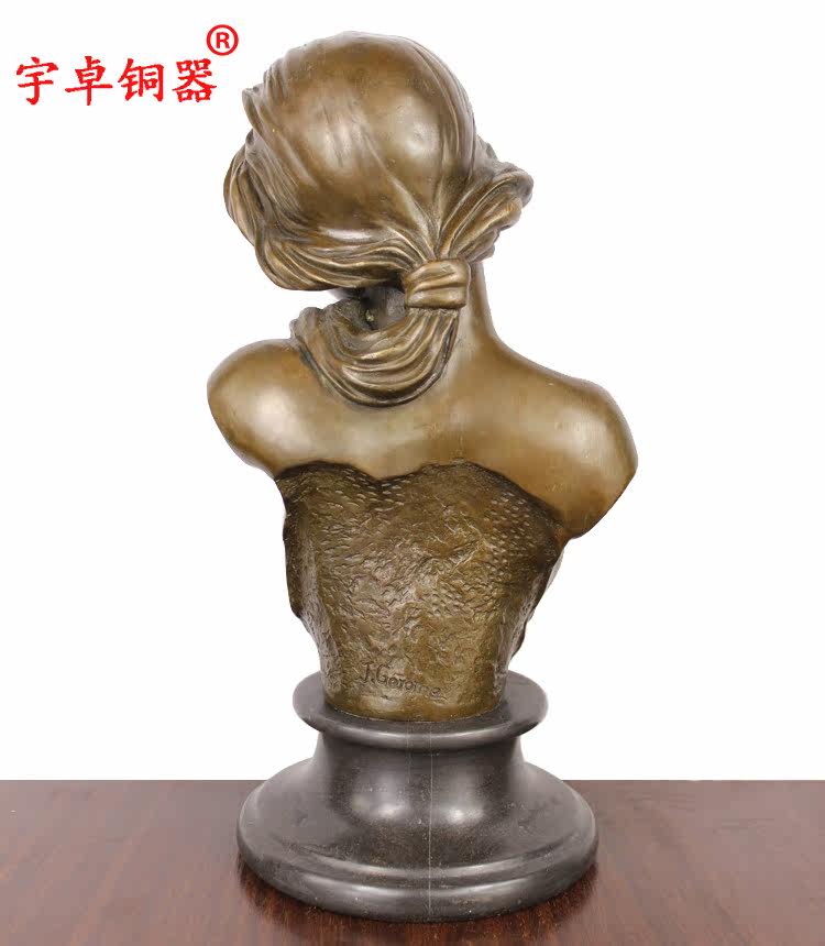 宇卓铜器 纯铜丝衣女 欧式美女铜欧式人物欧式黄铜雕摆件