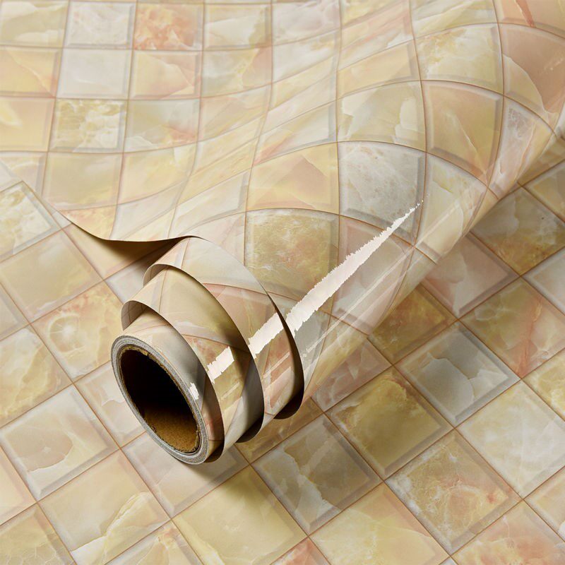 大理石贴纸不干胶自粘瓷砖防水贴膜卫生间桌面防油墙贴