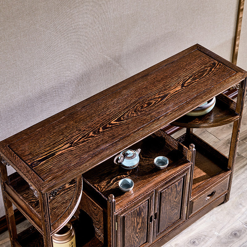 王木匠红木家具实木鸡翅木餐边柜茶水水柜橱柜碗柜储物柜餐边柜