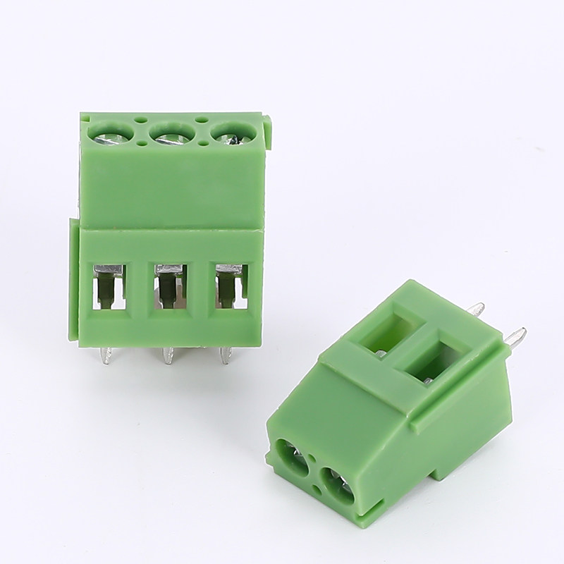 kf124螺钉接插件381mmpcb线路板连接器拼接方块铜脚连接器