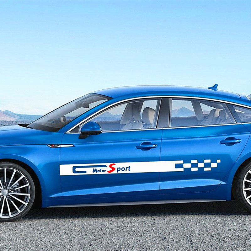 汽车侧裙拉花车贴个性运动改装贴纸车身车门汽车装饰贴