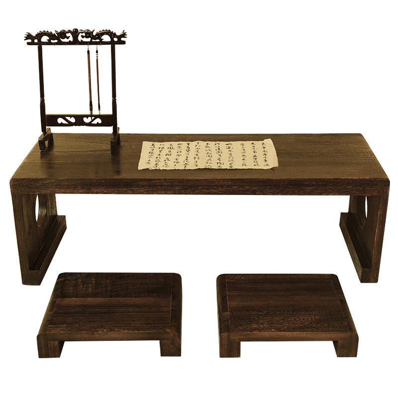 幼儿园国学桌子实木仿古清仓毛笔书法桌私塾培训班学生书画课桌椅