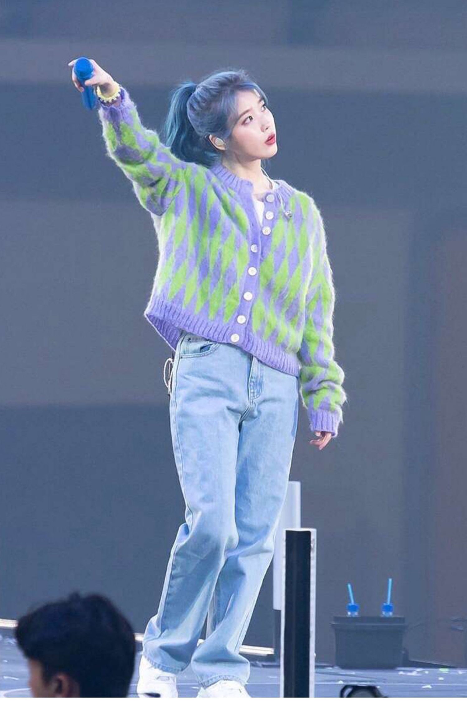 iu李智恩同款韩版浅色宽松牛仔直筒裤女休闲裤长裤子2020春秋新款