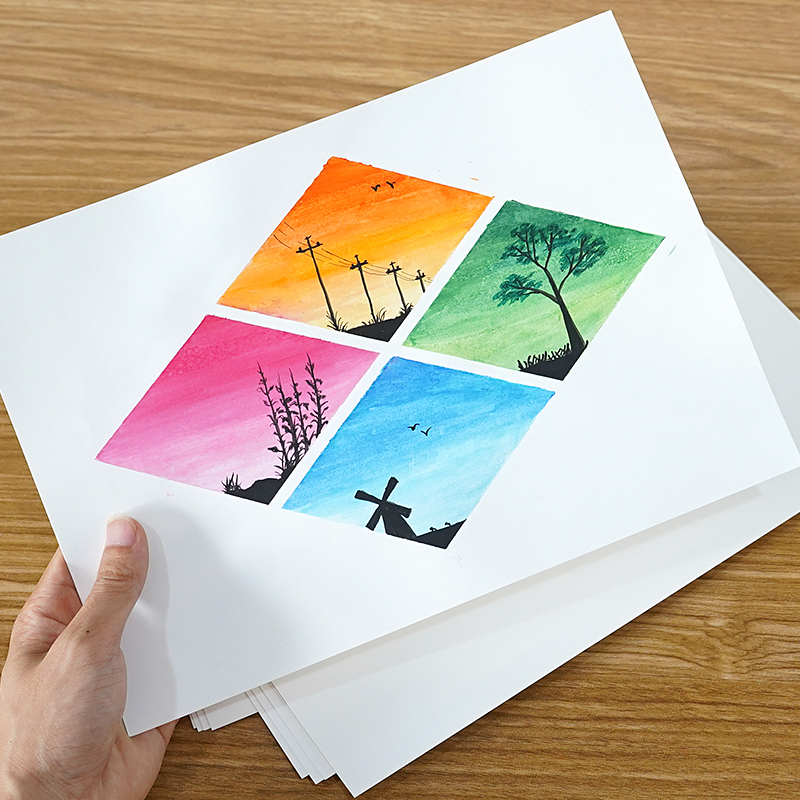 画纸彩铅8ka4肯特学生白卡纸4k16k专用素描