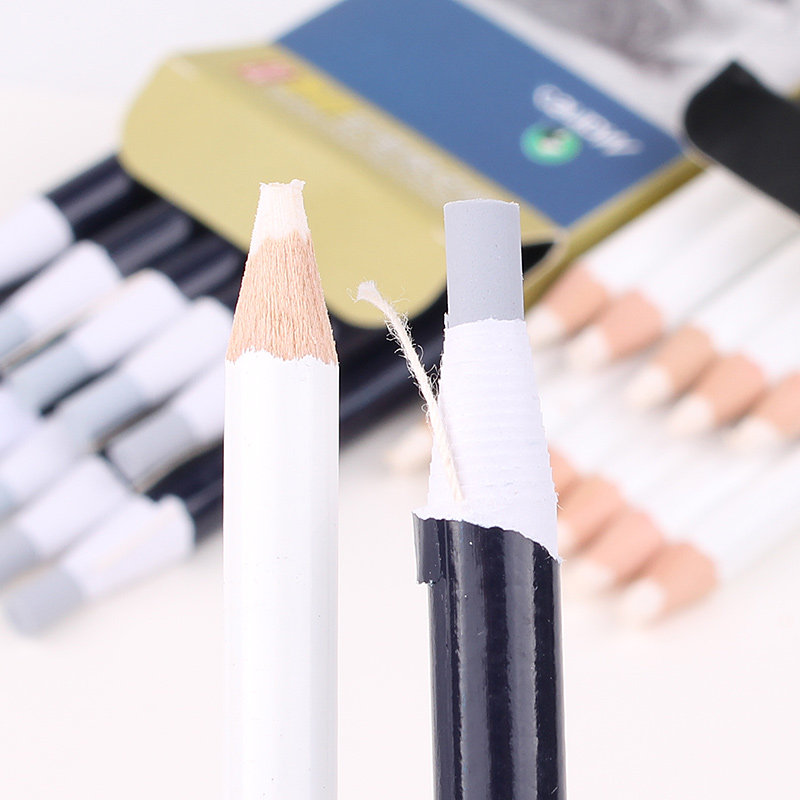 施柏伦蒂高光橡皮笔 splendi木杆高光细节笔形橡皮擦子 美术生素描