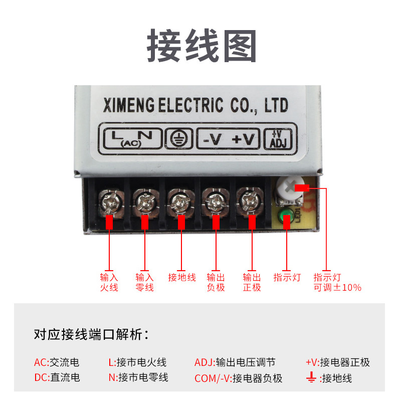 迷你型开关电源220v12v24v灯箱发光广告牌薄型smb20变压器led开关电源