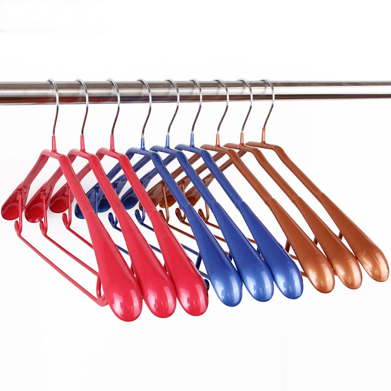 不锈钢衣架防滑成人家用加粗衣服挂服装店衣挂无痕衣架子衣撑包邮