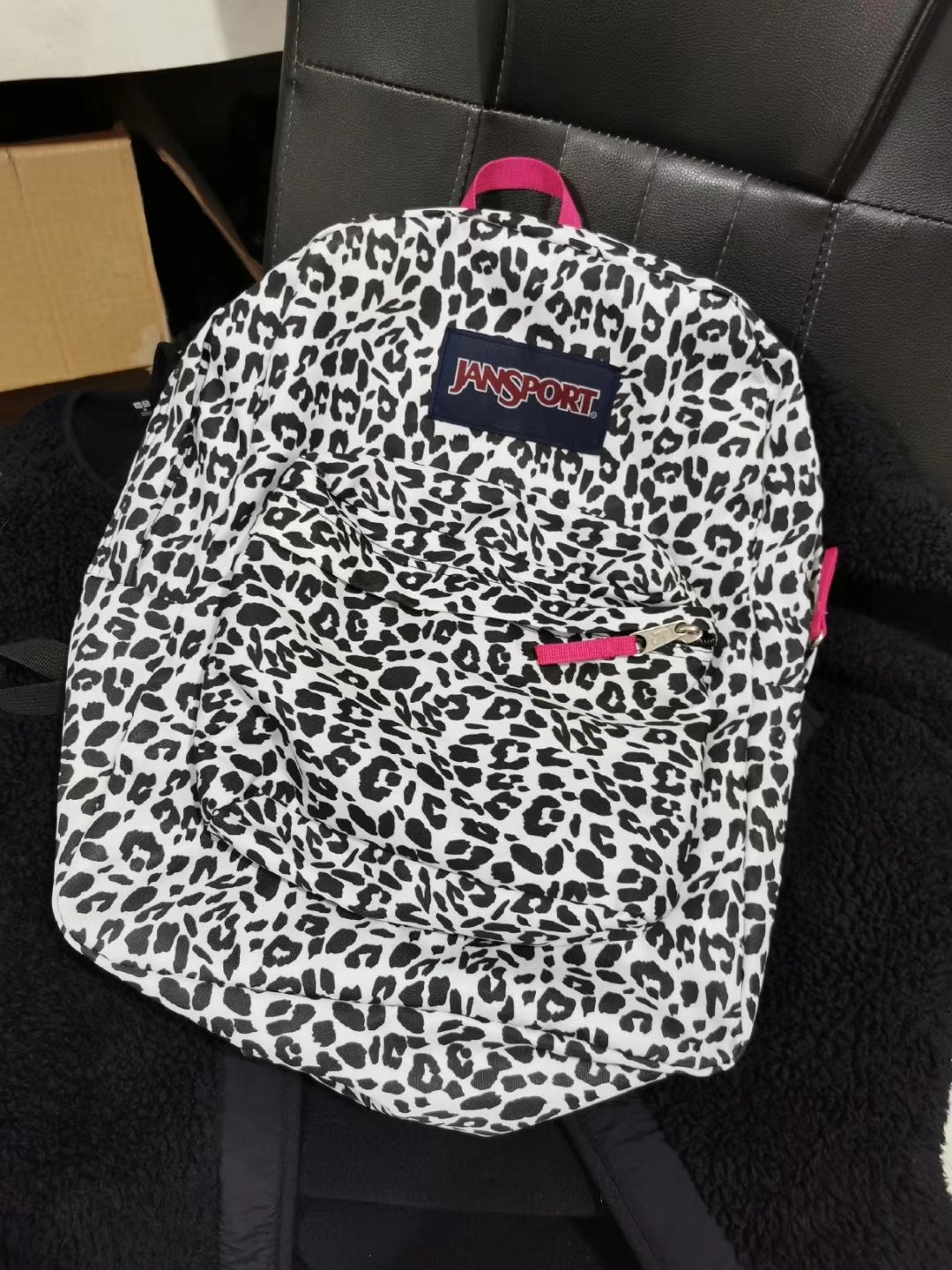 jansport豹纹书包杰斯双肩包叛逆背包学生大容量电脑包双肩背包