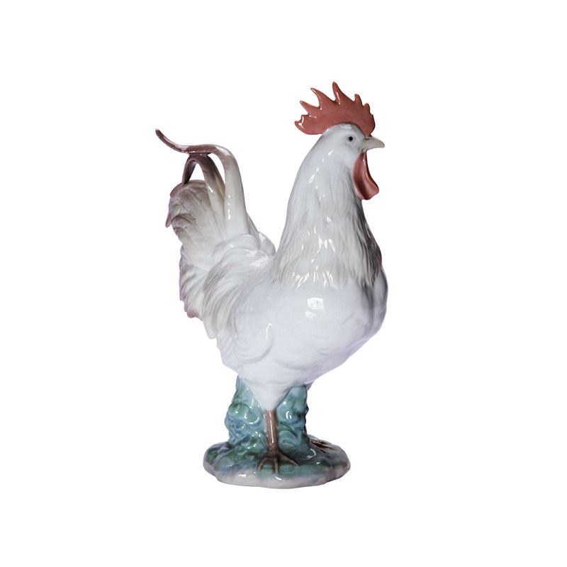 雅致lladro西班牙国宝瓷偶艺术品陶瓷器摆件家居鸡年摆件