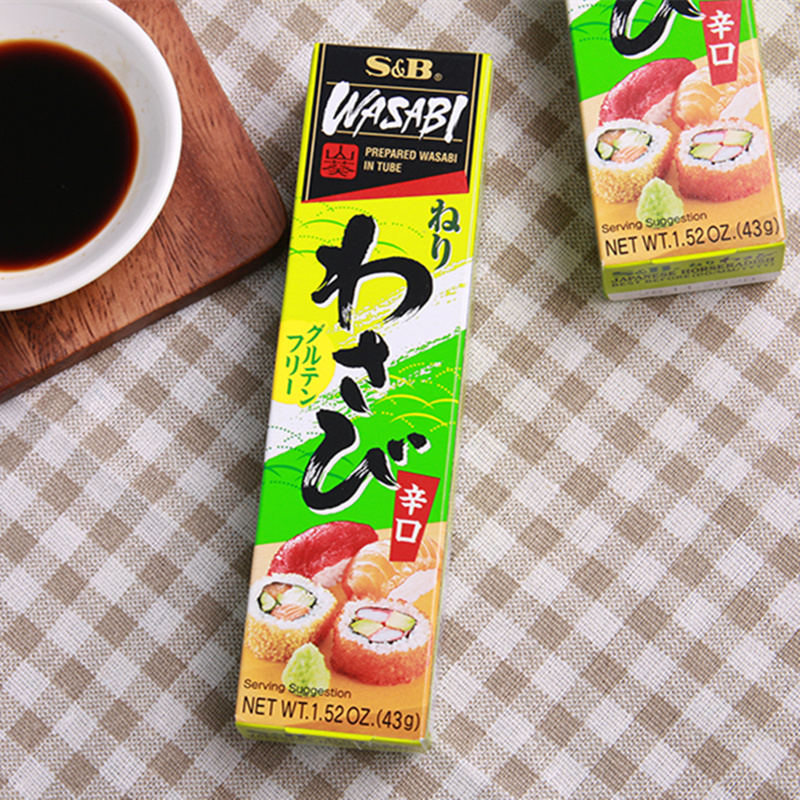 现货日本料理原装SB青芥末膏幸口辣味山葵酱海鲜火锅寿司烧烤蘸料 - 图1