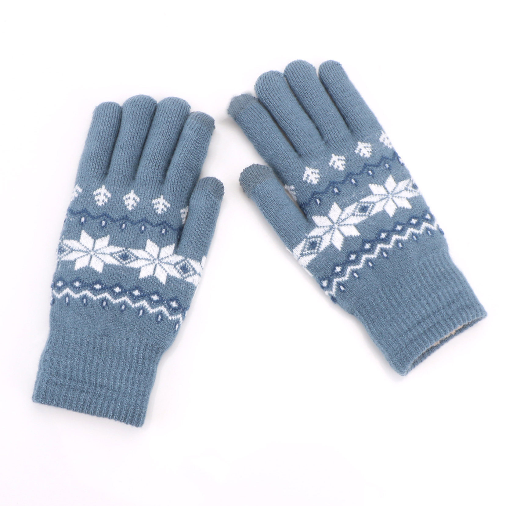 手套女冬天加厚绒保暖户外骑车防寒针织触屏毛线手套学生韩版妈妈