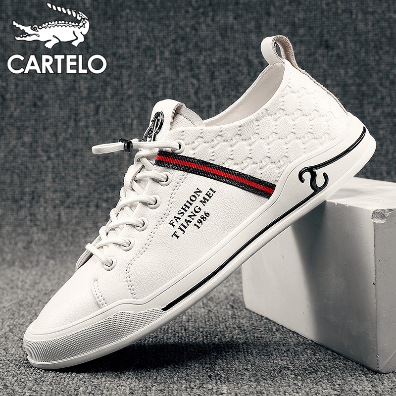 鳄鱼板鞋男鞋夏季透气2022新款百搭潮休闲真皮豆豆鞋子男士小白鞋