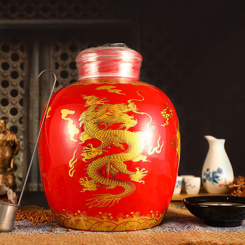 十斤大坛装龙凤酒贵州酱香型白酒53度收藏送礼盒装纯粮食白酒整箱