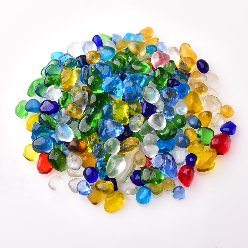 七彩琉璃碎石消磁石化妆盒铺底鱼缸花盆造景小颗粒造景石彩石包邮