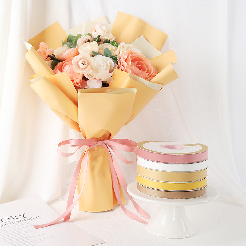 蛋糕手工鲜花缎带圣诞节包装花束丝带彩带哑光丝带