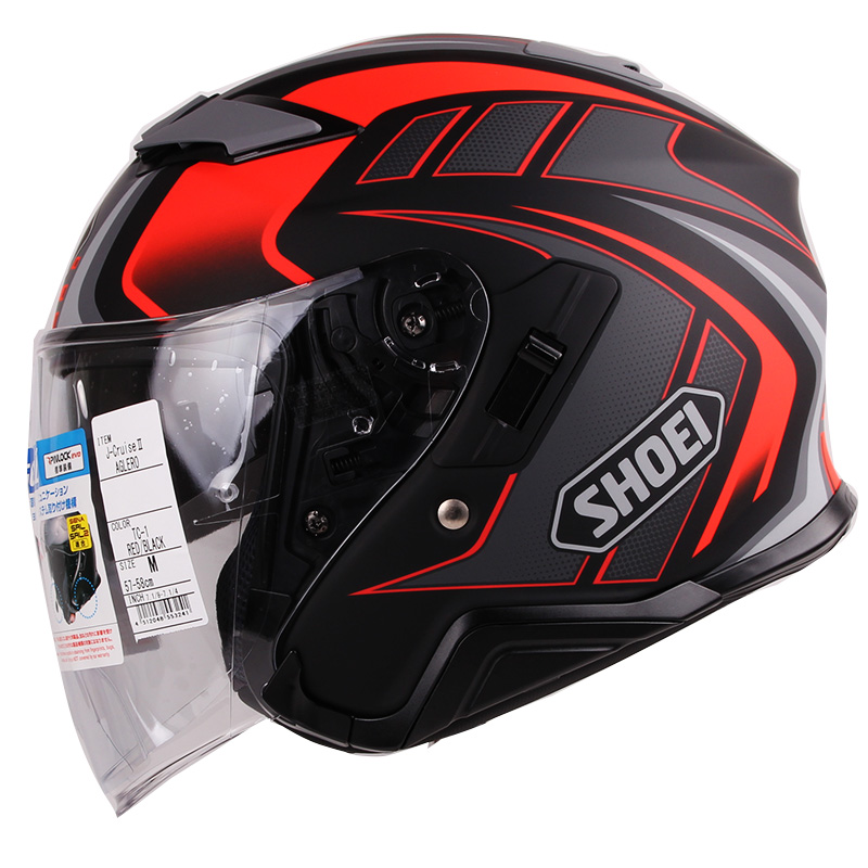 半盔shoei现货日本原装进口头盔摩托车机车赛车镜片摩托车头盔