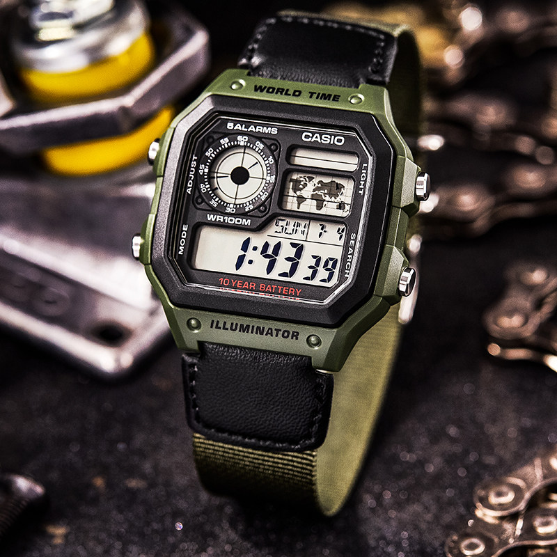 海外直邮卡西欧casio手表休闲电子运动表复古男表日韩腕表
