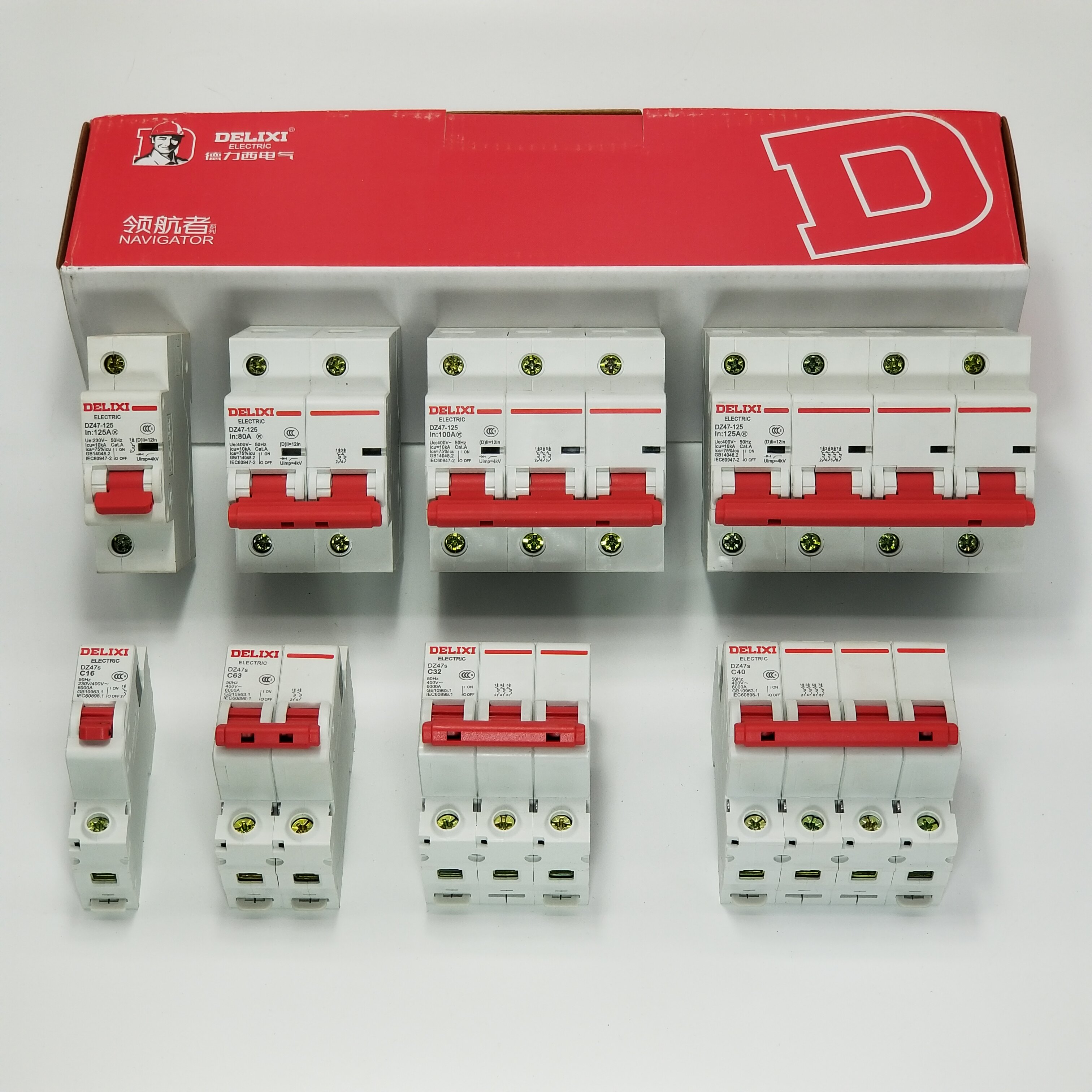 德力西空气开关dz47s1p2p3p4p家用63a空气开关