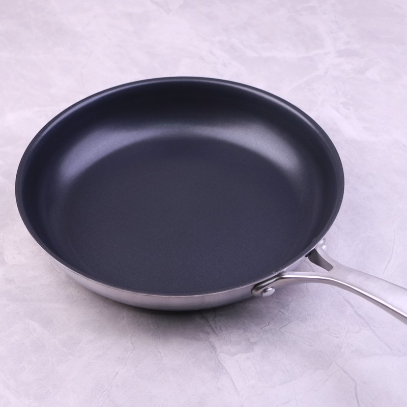 微瑕清货煎鱼够大不锈钢不粘锅平底锅煎锅电磁28cm煎锅