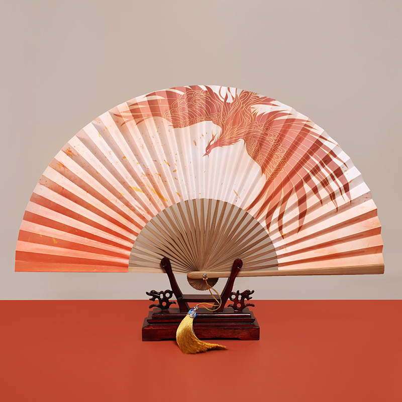 原创中国国风扇子8寸骨好开合古风国潮折扇扇子