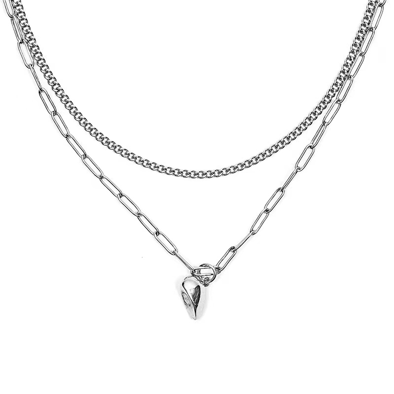 新款killwinner怦然心动情侣项链原创设计爱心相吸磁铁项链