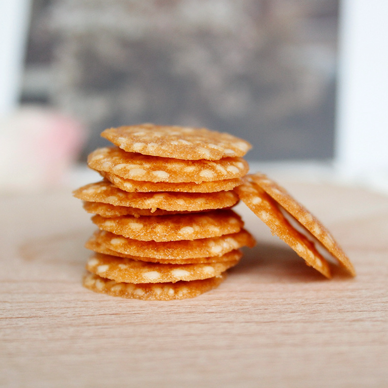 锡涵饼艺芝麻薄脆饼干150g烘焙糕点休闲食品盒装膨化食品