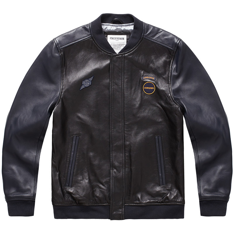 2021冬季新品法国chevignon尚飞飞扬青年label系列皮衣