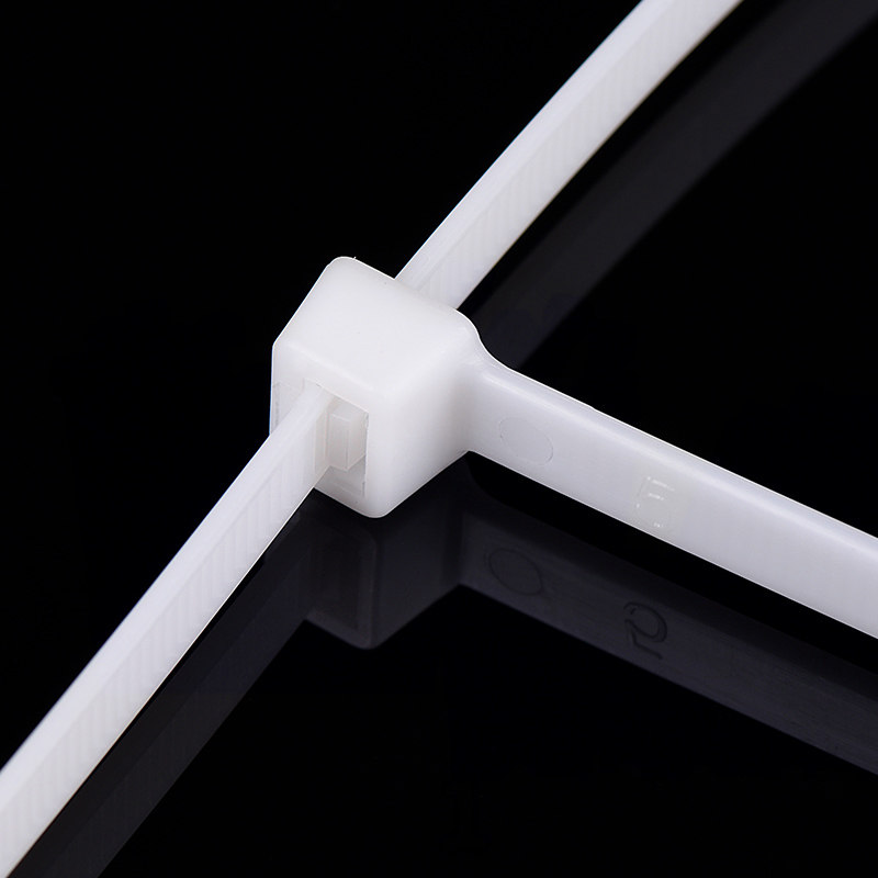 自锁国标尼龙扎带卡扣强力扎线白色500条固定束线带